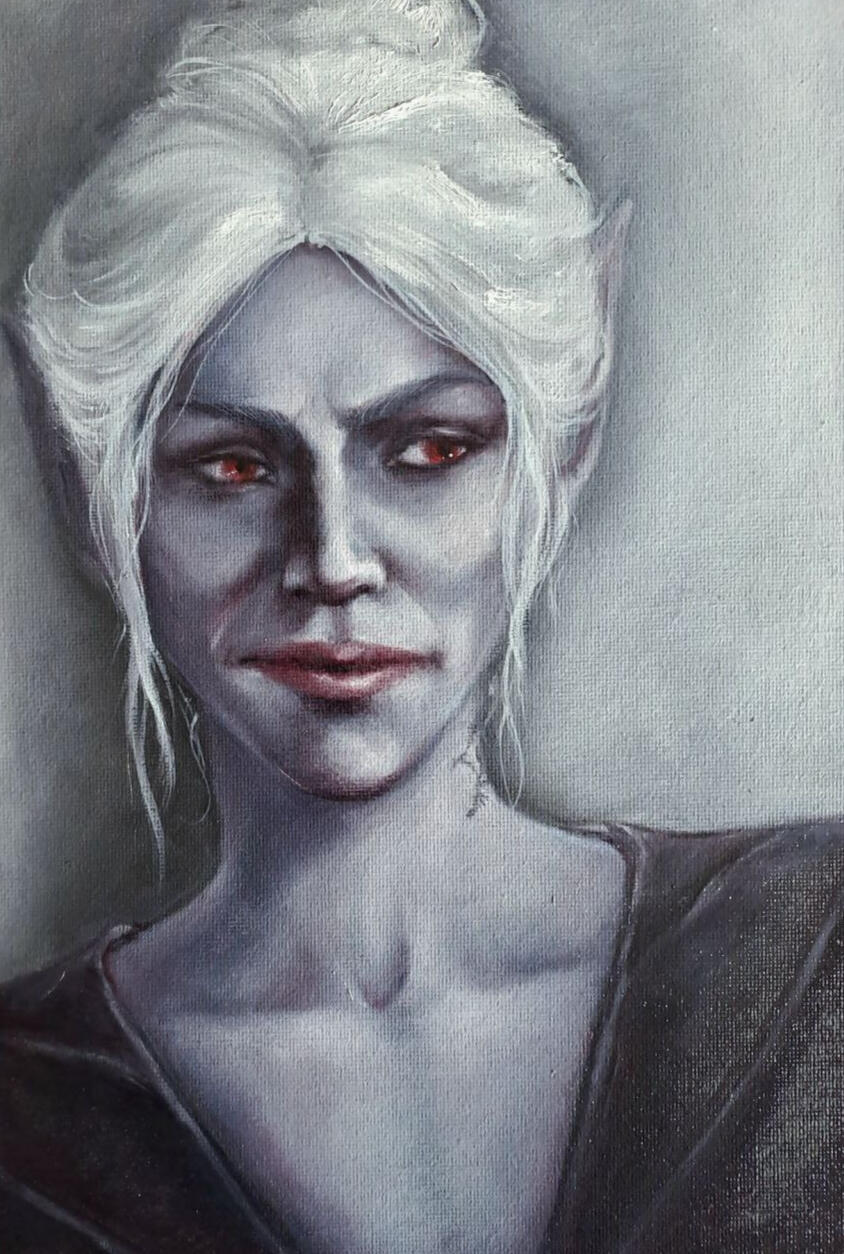 Minthara (Oil, 30x20cm, canvas on cardboard) $250