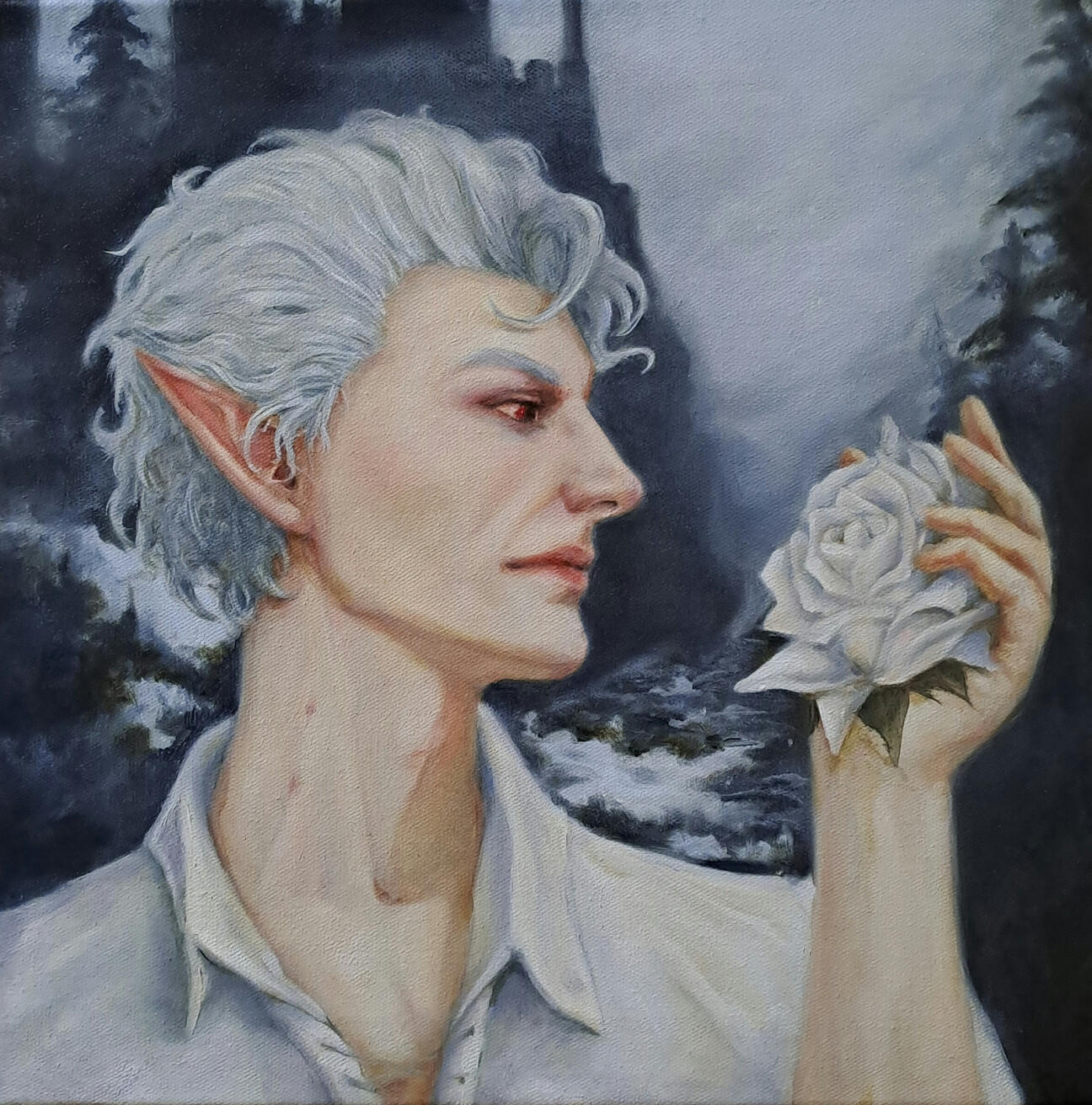 Astarion (Oil, 40x40cm, canvas on stretcher) $700