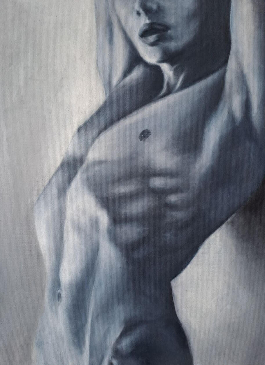 Body #2 (Oil, 30x40cm, canvas on cardboard) $250